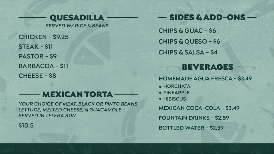 Blue Agave Menu 2